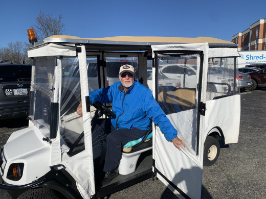 CFMH golf cart driver Jerry Moses