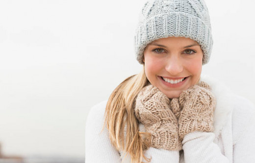 Woman in winter clothes