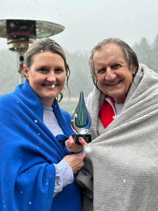  2024 Polar Plunge Top Fundraisers - Terri Brewster and Doug Fox 