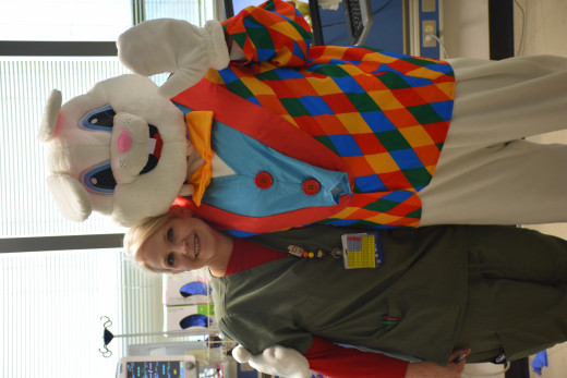 Easter Bunny Visits PreOp, PACU, & ASU