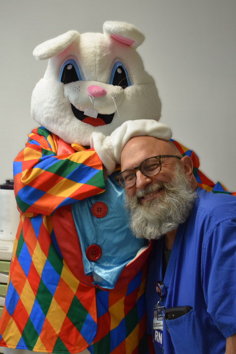 Easter Bunny Visits PreOp, PACU, & ASU