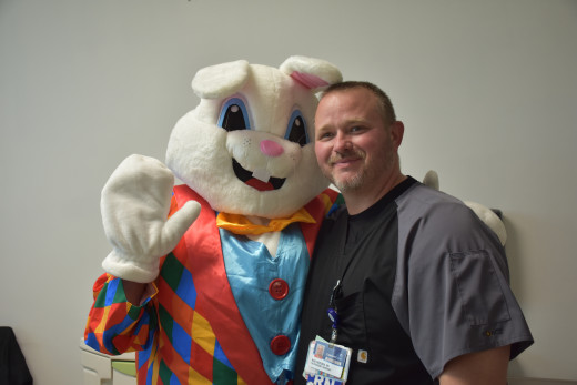 Easter Bunny Visits PreOp, PACU, & ASU