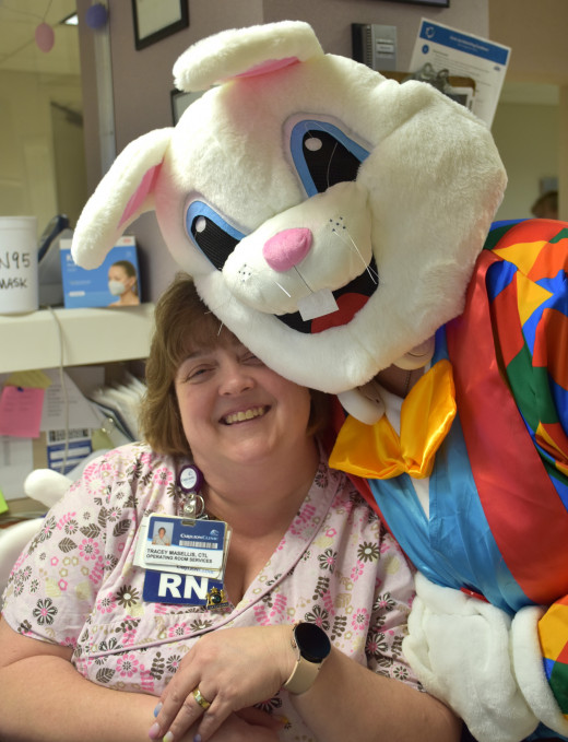Easter Bunny Visits PreOp, PACU, & ASU