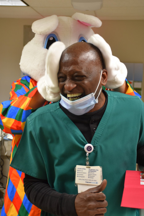 Easter Bunny Visits PreOp, PACU, & ASU
