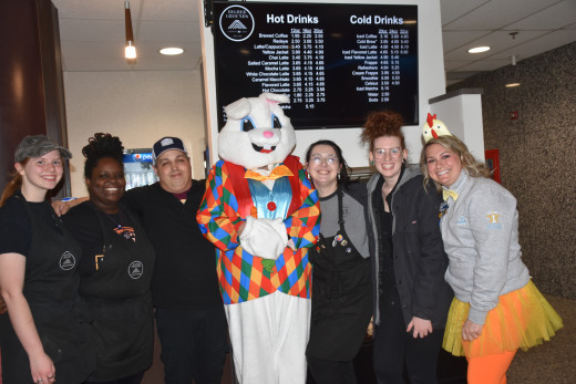 Easter Bunny Visits our RMH Coffee Shop 