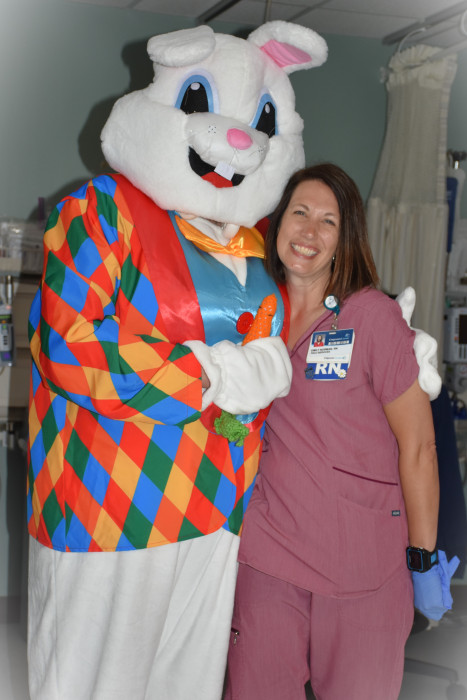 Easter Bunny Visits PreOp, PACU, & ASU