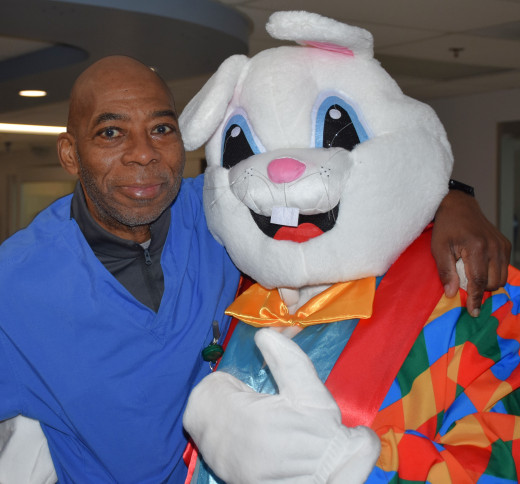 Easter Bunny Visits PreOp, PACU, & ASU