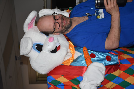 Easter Bunny Visits PreOp, PACU, & ASU