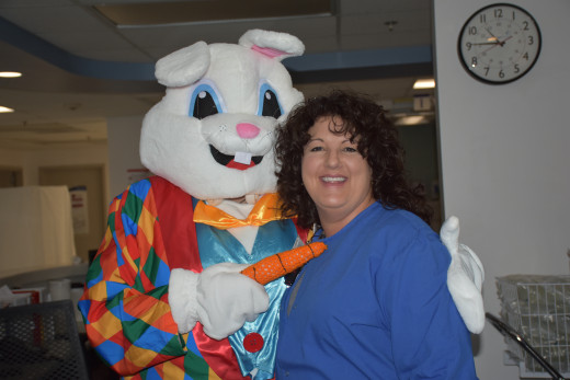 Easter Bunny Visits PreOp, PACU, & ASU