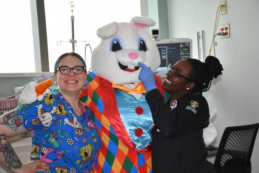 Easter Bunny Visits PreOp, PACU, & ASU
