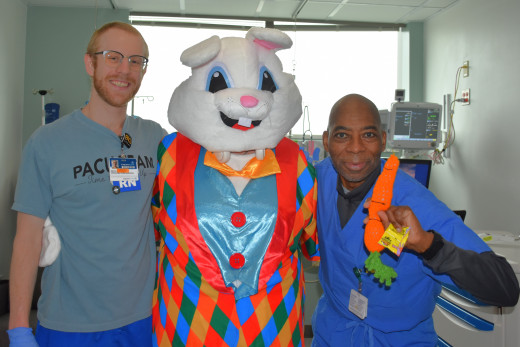 Easter Bunny Visits PreOp, PACU, & ASU