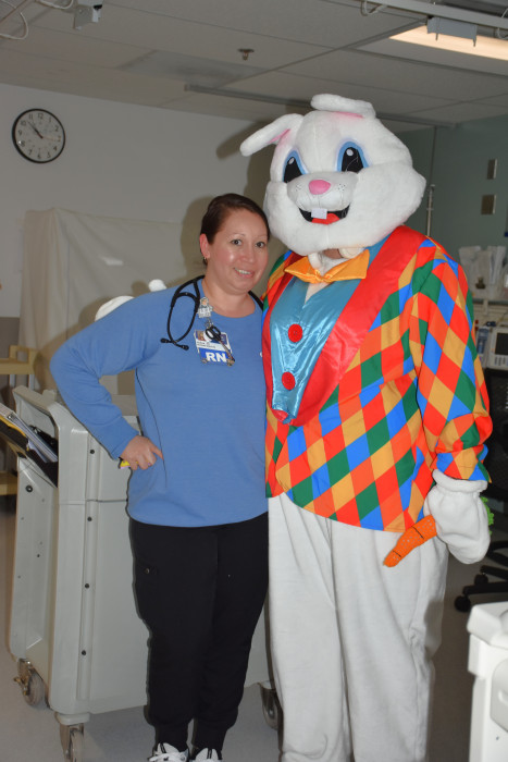Easter Bunny Visits PreOp, PACU, & ASU