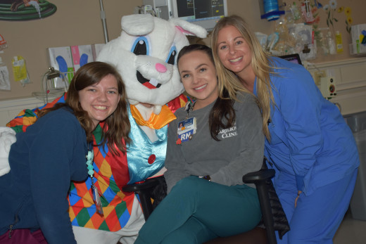 Easter Bunny Visits PreOp, PACU, & ASU