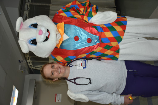 Easter Bunny Visits PreOp, PACU, & ASU