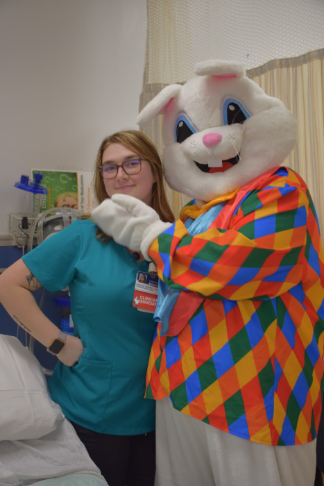 Easter Bunny Visits PreOp, PACU, & ASU