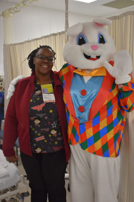Easter Bunny Visits PreOp, PACU, & ASU