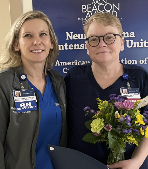 Tammy Rolfes with Cindy Akers, Senior Nursing Director