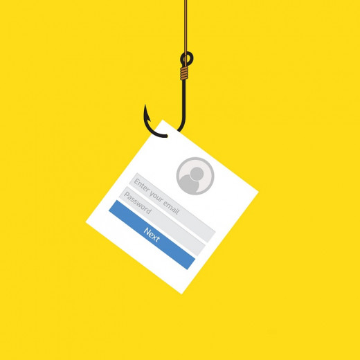 phish hook catching an email
