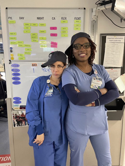 Theresa Erb-Miller RN & Jodi-Ann Wilson RN - Enjoying their Carilion Proud Swag from Carilion Proud Week Events