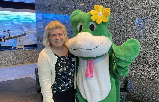 Paddy the Frog and CRMH staff