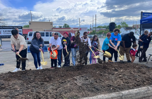 Community members celebrate groundbreaking at new PCC facility.