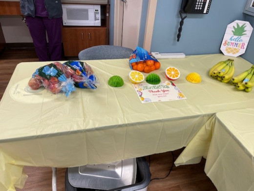 Snacks for staff.