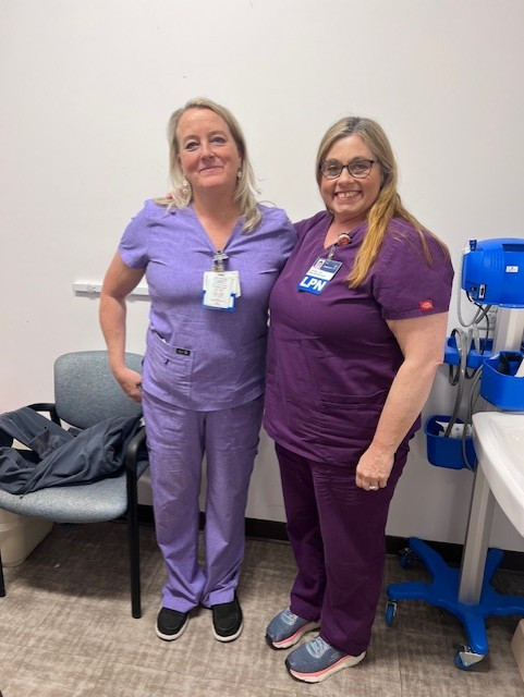 Left-Right: Patricia Leonard LPN, Lisa Hall LPN