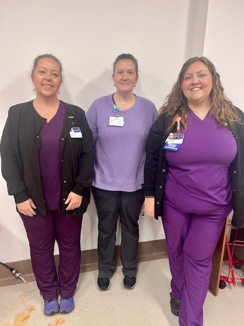 Left-Right: Holly Cummings MLT, Samantha Smith MLT, Kayla Halsey MOT