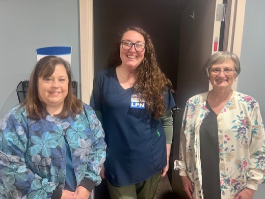 Left-Right: Lisa Marsh LPN, Lauren Simpkins LPN, Anita Wilson LPN