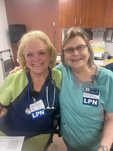 Left-Right: Karen Carico LPN, Jane Taylor LPN