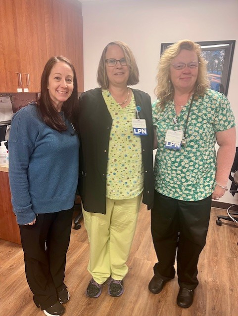 Left-Right: Rachelle Lowry LPN, Stacie Burnette LPN, Tamara Young LPN 