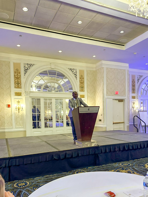 Dr. Baffoe-Bonnie delivering opening remarks 