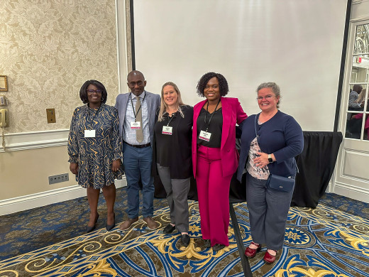 Speakers from L to R Dr. Sylvia Abbeyquaye; Dr. Anthony Baffoe-Bonnie; Dr. Heather Jones; Mai Jatt & Hope White 