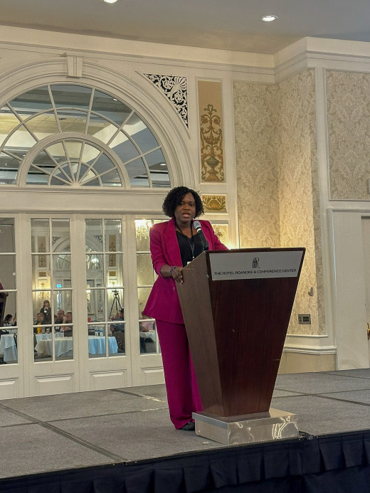  Mai Jatta IPC Director presenting highlights and successes of the Carilion VLIPP