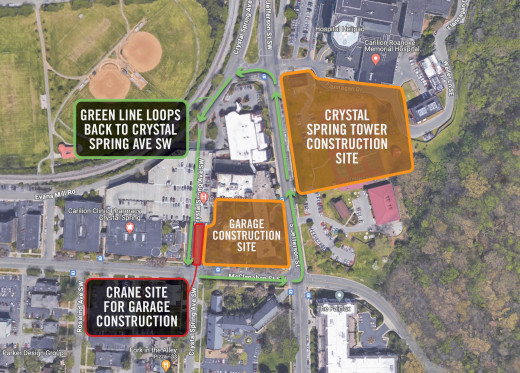 Map of new traffic pattern