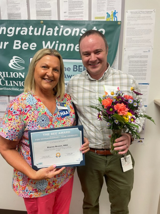 Dianne with Dr. Christopher Olsen