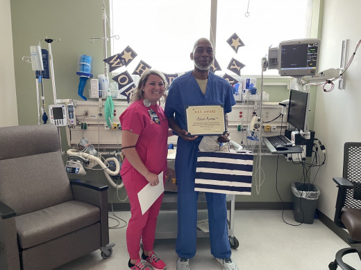 Michael "Mike" Moorman - Receiving the Bee Award on his 45th Work Anniversary