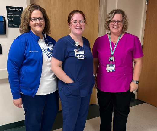 Mary Koonce, RN,  Bretty Justo, RN, Unit Director Deneen Davis, RN