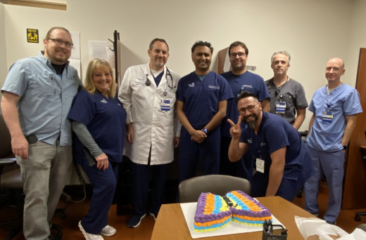 The CNRV Hospitalist Team always comes together, even on their day off! We will MISS you Prashant!