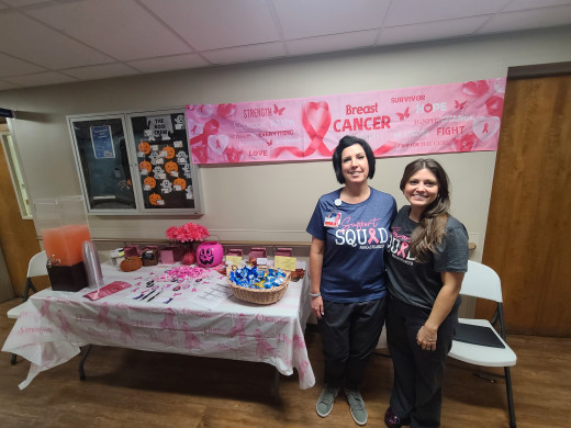 Members of the Franklin Mammography Team (Tamara McKinney & Kaitlin Bradbury)