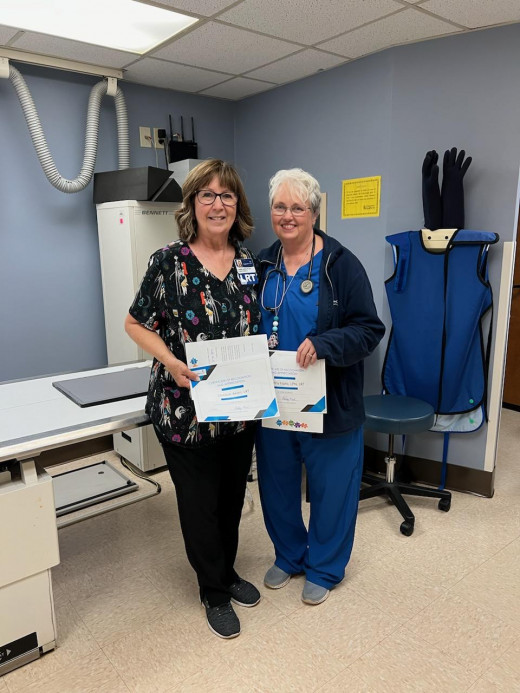 Debra Akers, LRT & Dorothy Farris, LPN, LRT (left to right)