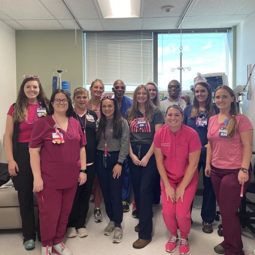 PACU (left to right): Megan Miller RN CTL, Ashley Wagney CA, Lillian Donner CA, Ciara Hicks RN, Brynne Mullins RN, Mike Moorman CA, Allison Ross RN, Katie Harpine RN, Jodi-Ann Wilson RN, Ashley Graham RN UD, Jessica Hurd RN, & Alicia Cooper RN