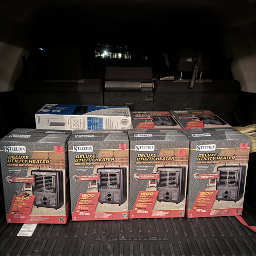 14 Space heaters donated by the 4 South PACU 