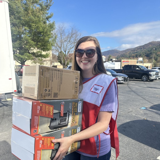 Megan Miller RN CTL with 4S PACU donated space heaters 