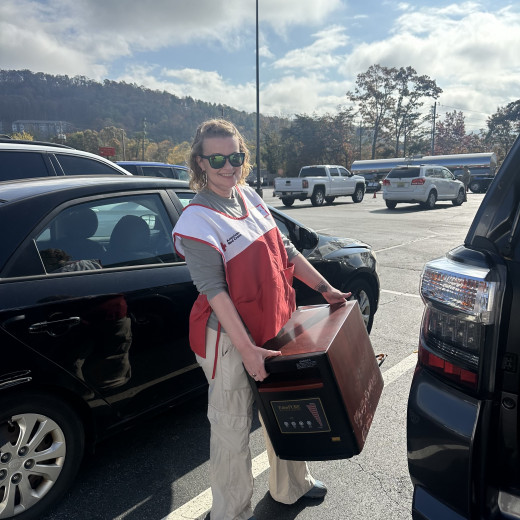 Becca Summey RN CTL volunteering in Asheville 