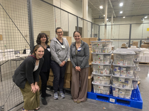 Team of Carilion staff with symptom relief packs