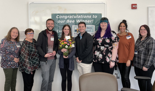 Olivia with her team at the BEE celebration