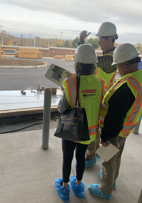 Signage review with ED PFAC members