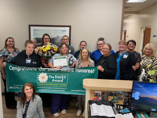 Savannah with her team at the DAISY celebration