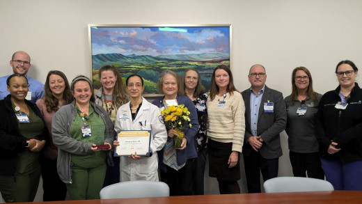Dr. Rana with her team at the Sunshine celebration